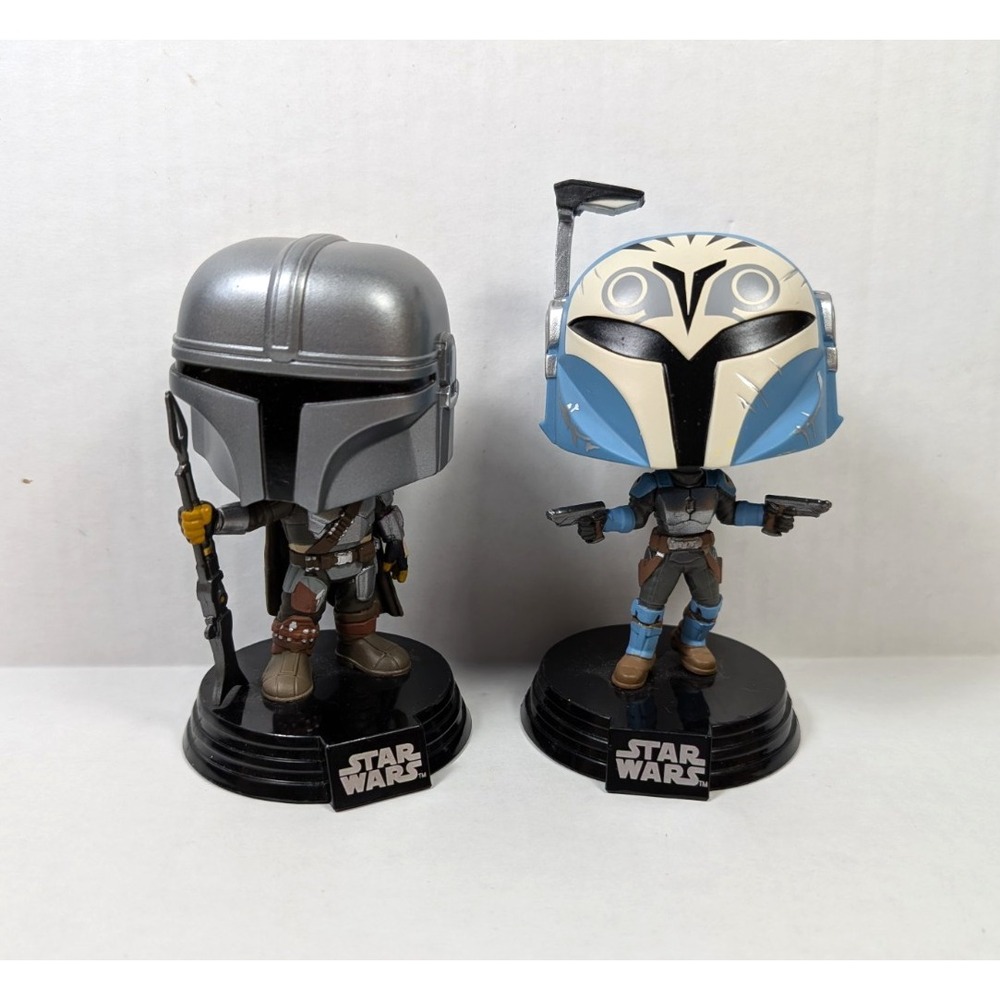 The Mandalorian 345 &‎ Bo Katan Kryze 692 Funko Pop Bobblehead Pair 2019 2021